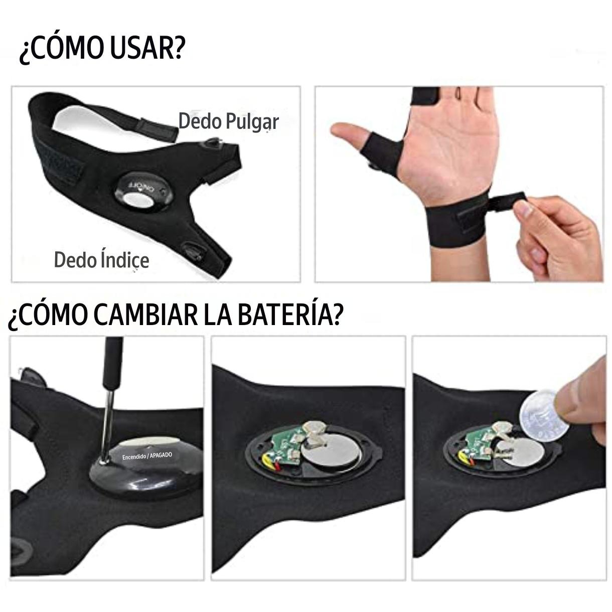 Guantes con Linterna LED para Reparar - Imagen 8