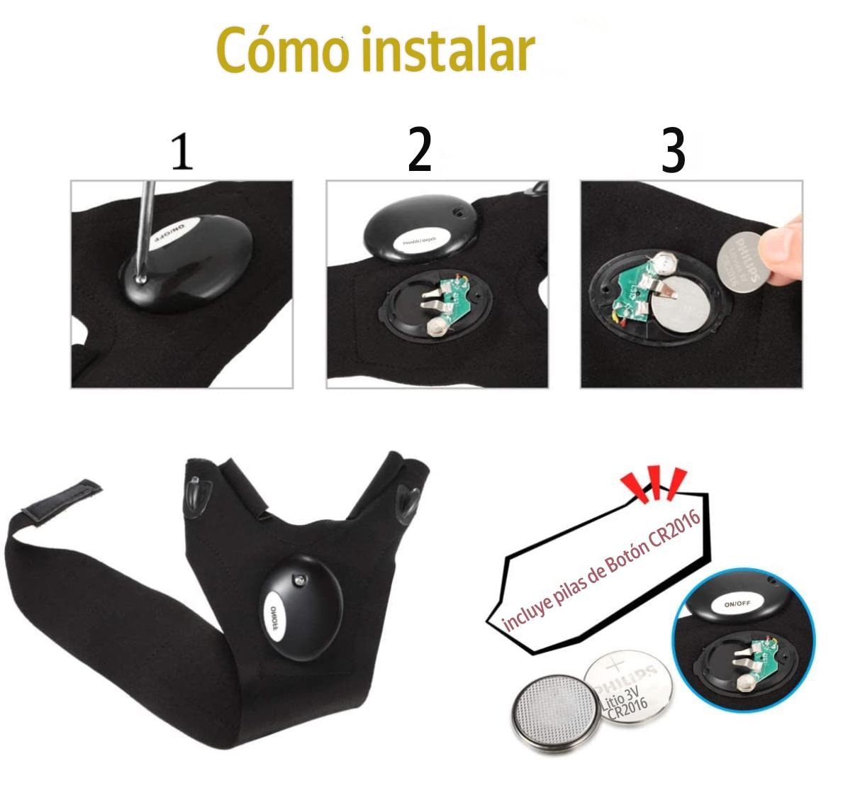 Guantes con Linterna LED para Reparar - Imagen 3