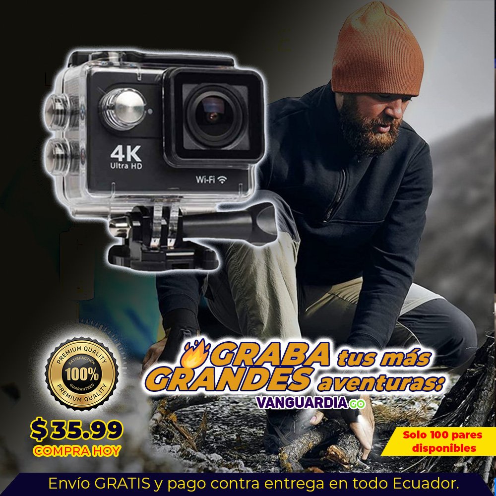 **📷 CÁMARA PRO DEPORTIVA 4K WIFI